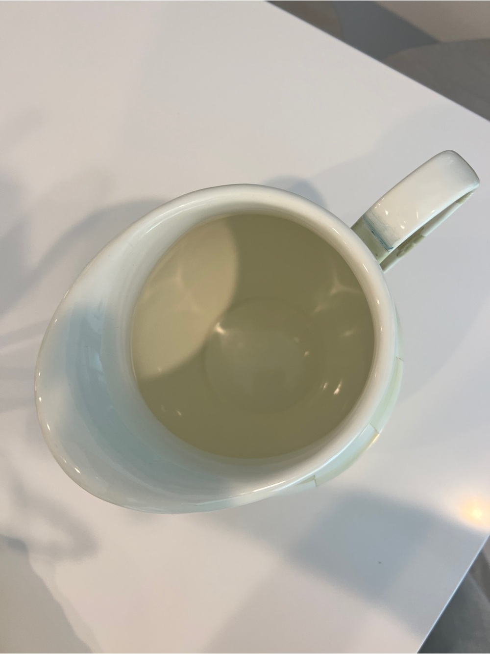 Mackenzie-Childs Checkered Ceramic Pitcher in Cream and Pale Green - Picture 5 of 8